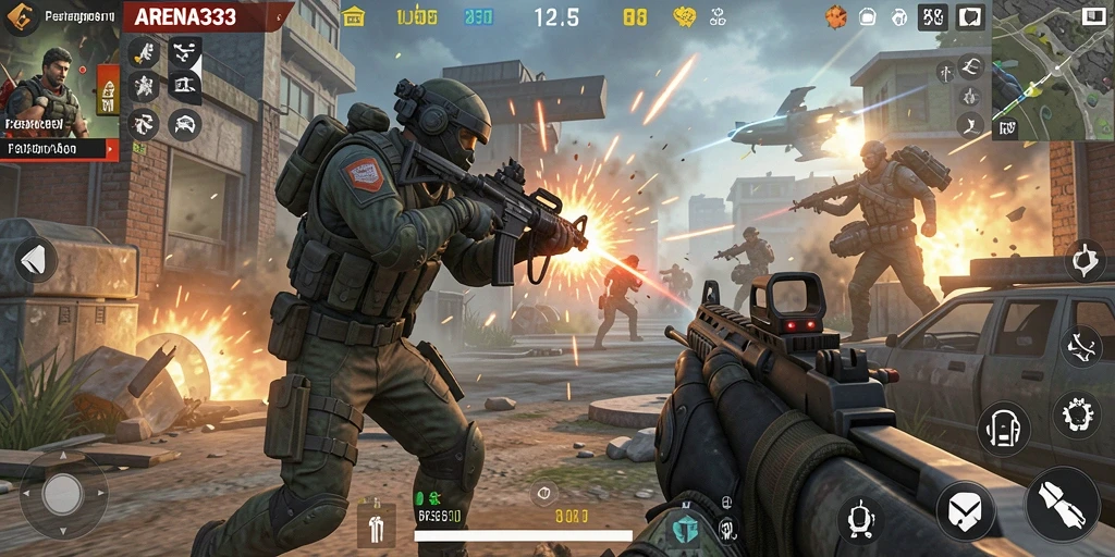 Tampilan gameplay seru dan menegangkan di ARENA333.