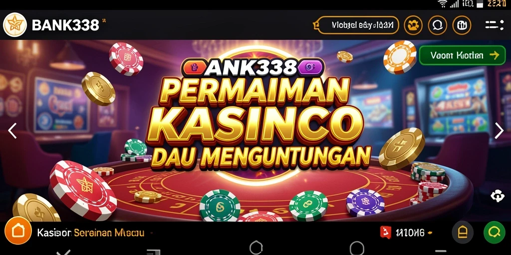 Screenshot utama BANK338 menampilkan gameplay Kasino yang menarik dan interaktif.
