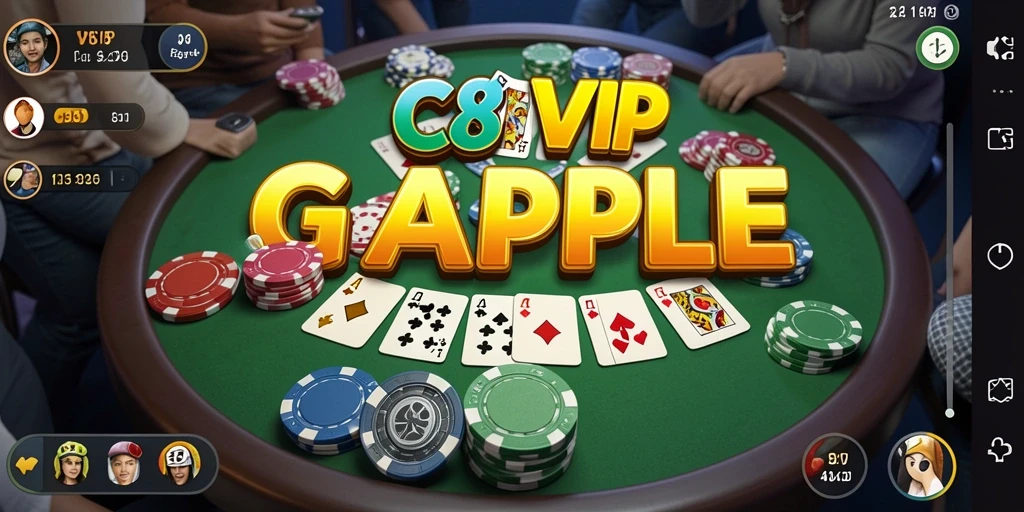 Tampilan gameplay Gaple yang seru dan interaktif di C8VIP.