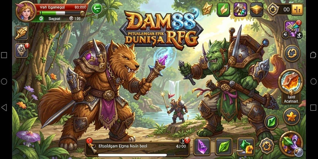 Screenshot gameplay DAM88 dengan aksi pertarungan yang menegangkan.