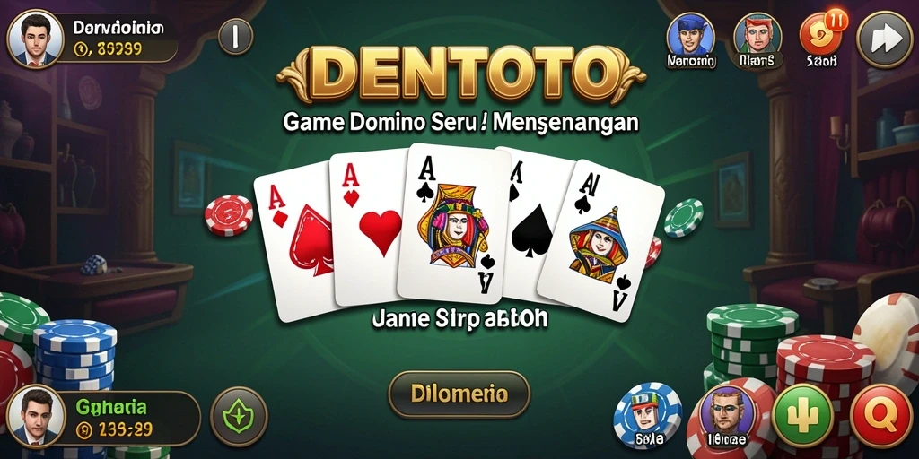 Tangkapan layar DENTOTO menunjukkan momen seru saat bermain domino.