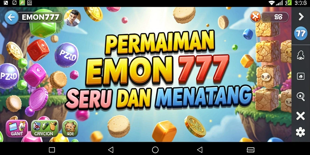 Screenshot EMON777 menampilkan tantangan puzzle yang menarik.