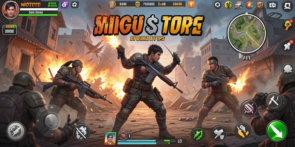 Screenshot gameplay <strong>MIOTOTO</strong> menunjukkan aksi pertempuran yang dinamis dan mendebarkan.