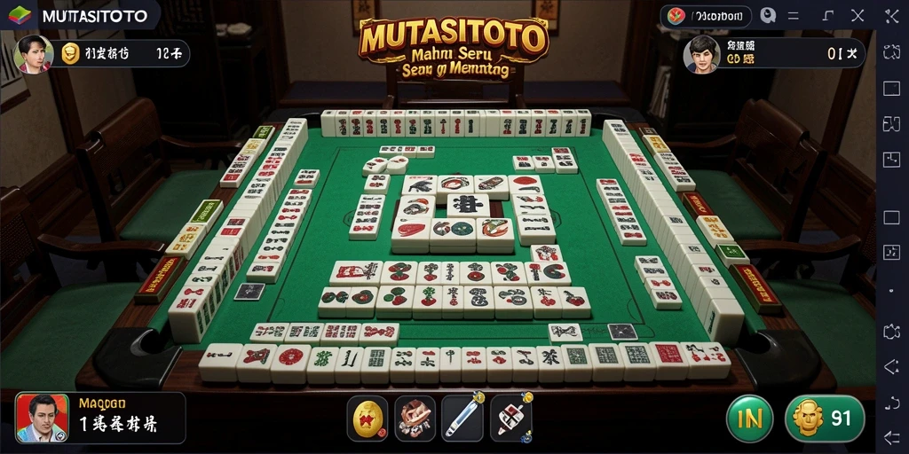 Screenshot utama dari gameplay Mahjong di MUTASITOTO.
