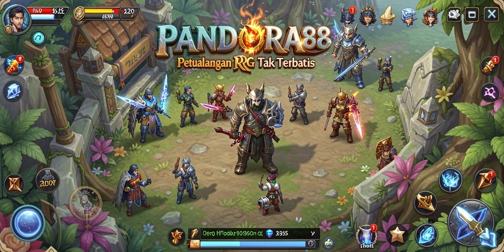Tampilan gameplay PANDORA88 menunjukkan pertempuran yang epik dan seru.