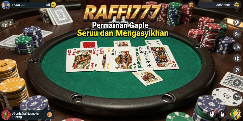 Gameplay seru di RAFFI777 dengan tema Gaple yang menarik.