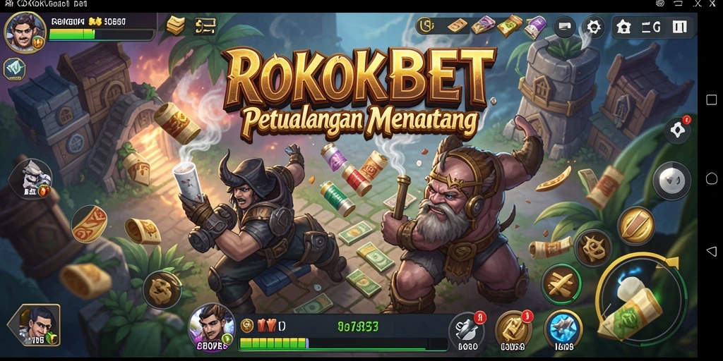 Tampilan gameplay seru di ROKOKBET dengan pertempuran mendebarkan.