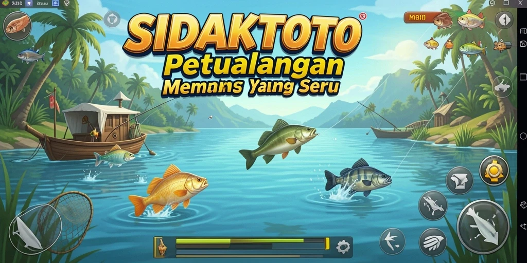 Tampilan gameplay memancing yang menakjubkan di SIDAKTOTO.