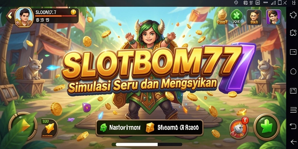 Tampilan gameplay SLOTBOM77 yang memukau dan dinamis.