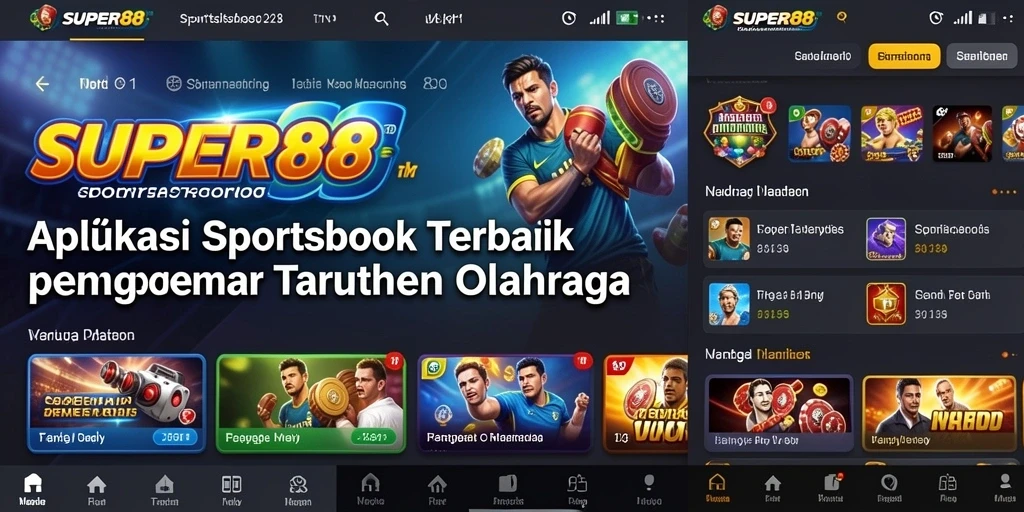 Tampilan utama gameplay SUPER88 dengan berbagai pilihan taruhan olahraga.