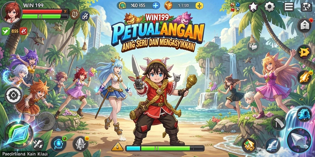 Tampilan dalam gameplay WIN199 yang menakjubkan dengan karakter Anime.