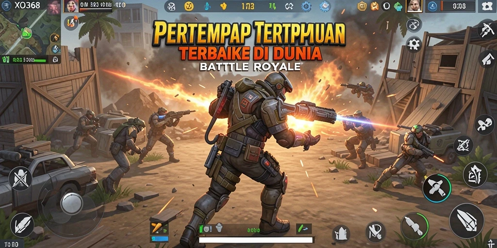 Screenshot gameplay XO368 menampilkan aksi seru Battle Royale.