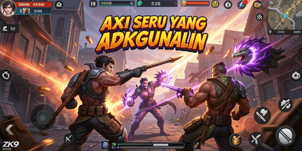 Tangkapan layar ZK9 menampilkan aksi pertarungan yang mendebarkan dengan grafis yang menawan.
